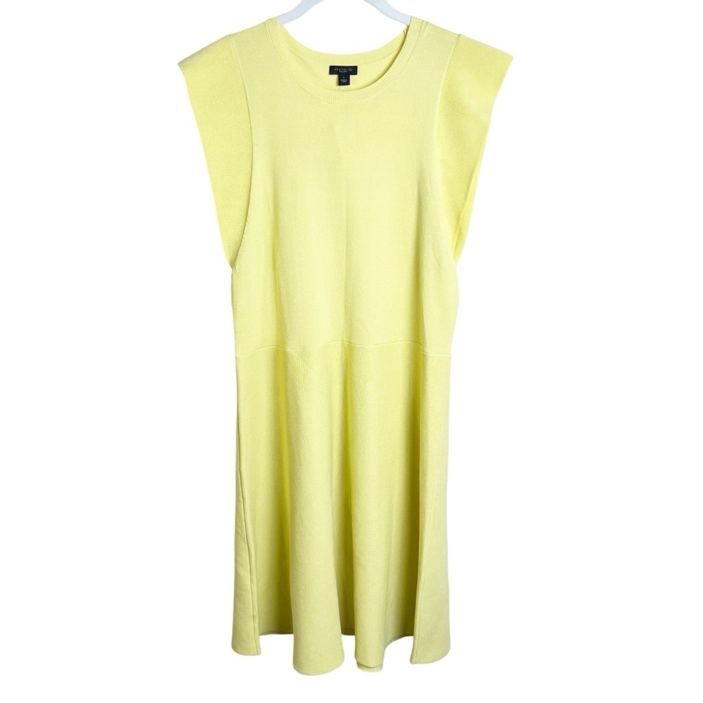 Ann Taylor Factory Sleeveless Midi Dress in Lemon Yellow